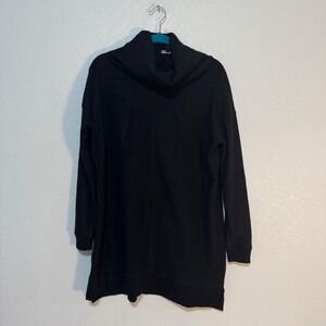 Lulus Black Cowl Neck Long Sleeve Tunic Sweater Dress Size S
